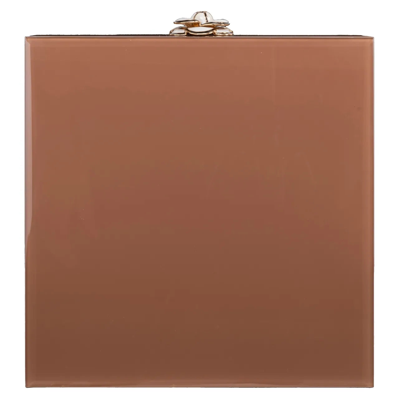 Richmond Interiors Floral Brown Glass Storage Box Large