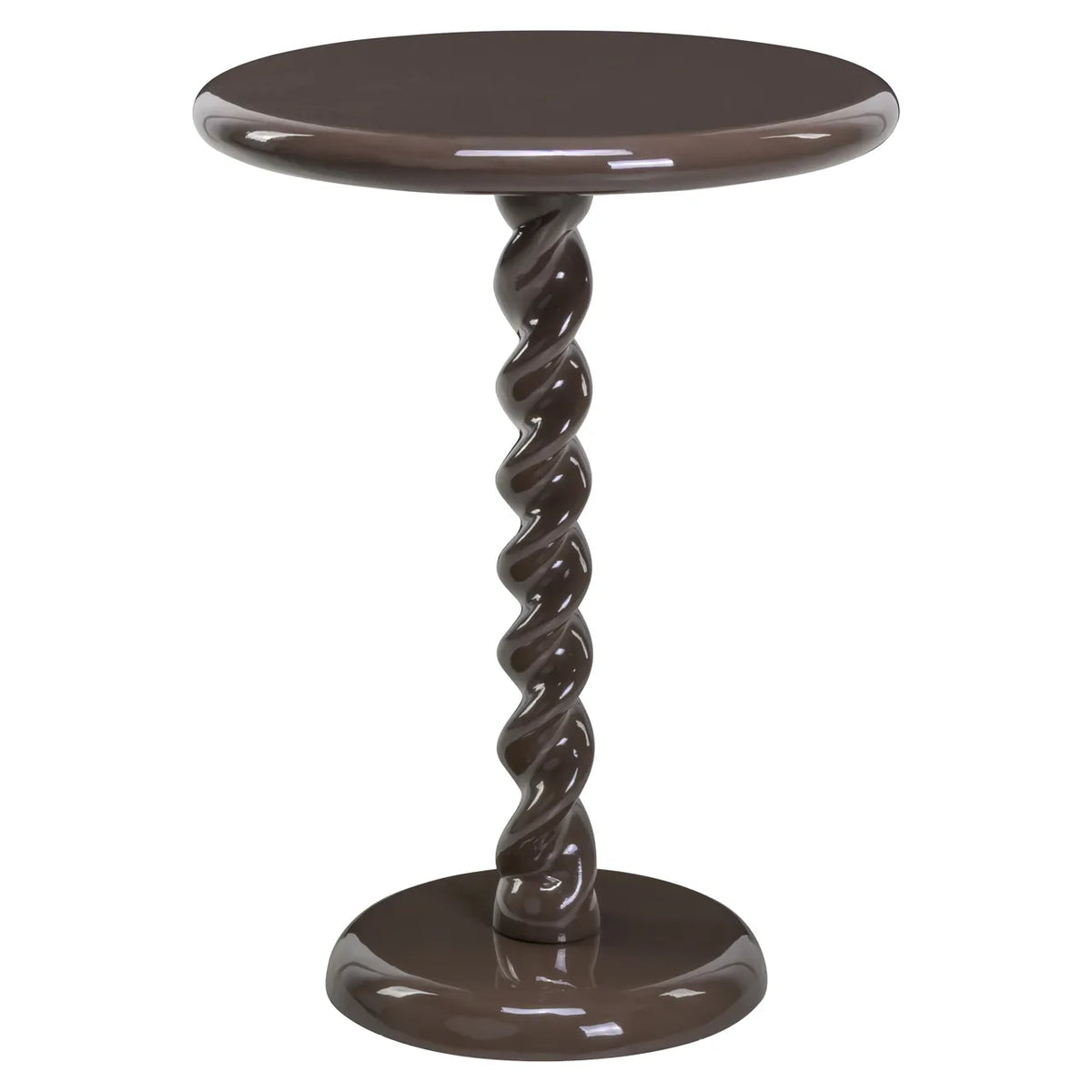 Richmond Interiors Caspian Chestnut Brown Resin Side Table