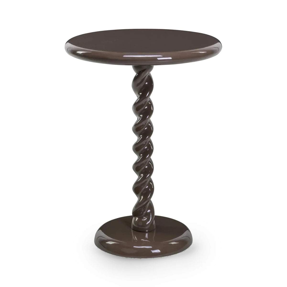 Richmond Interiors Caspian Chestnut Brown Resin Side Table