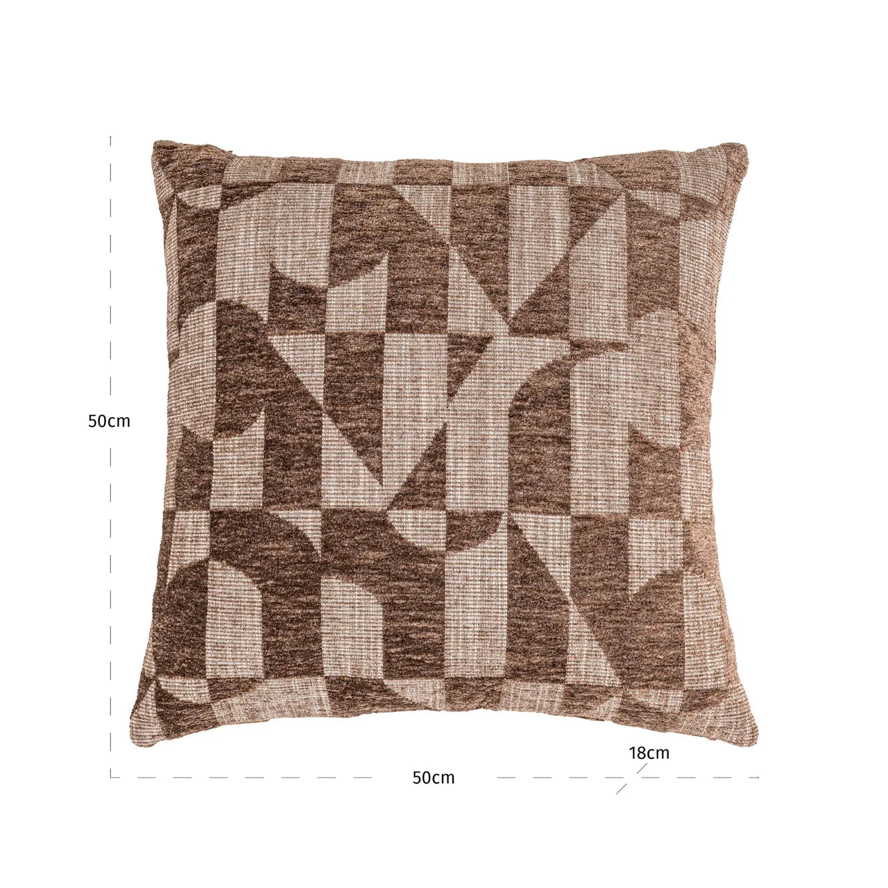 Richmond Interiors Aria Brown Geometric Cushion