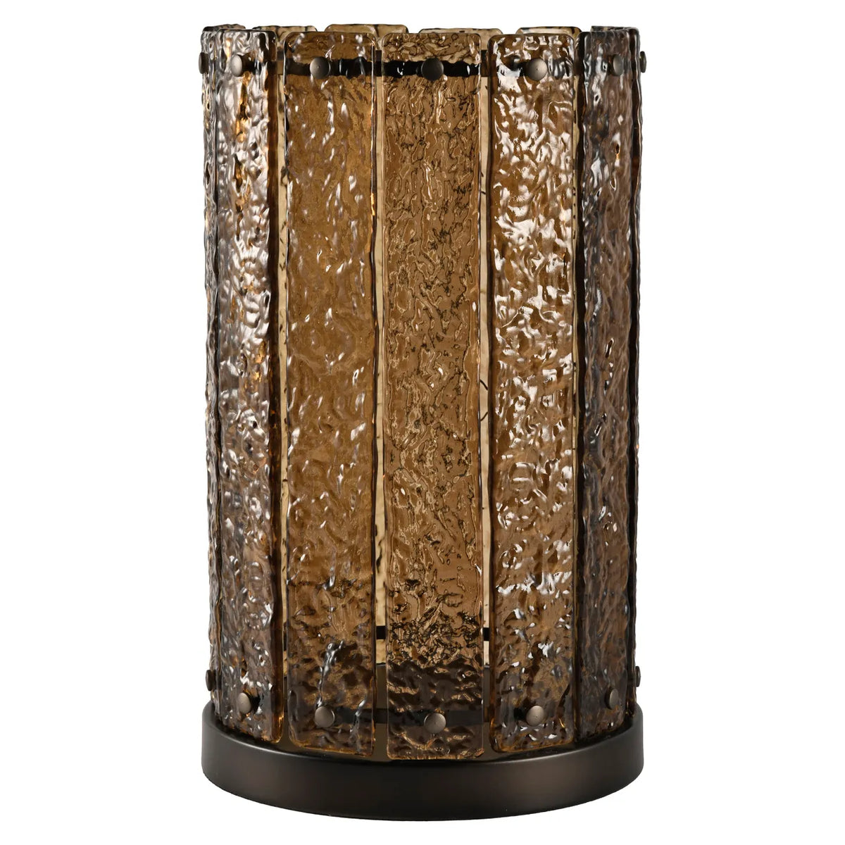 Richmond Interiors Nuri Brown Glass Hurricane Candle Holder Large