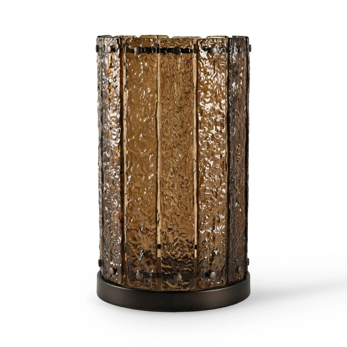 Richmond Interiors Nuri Brown Glass Hurricane Candle Holder Large