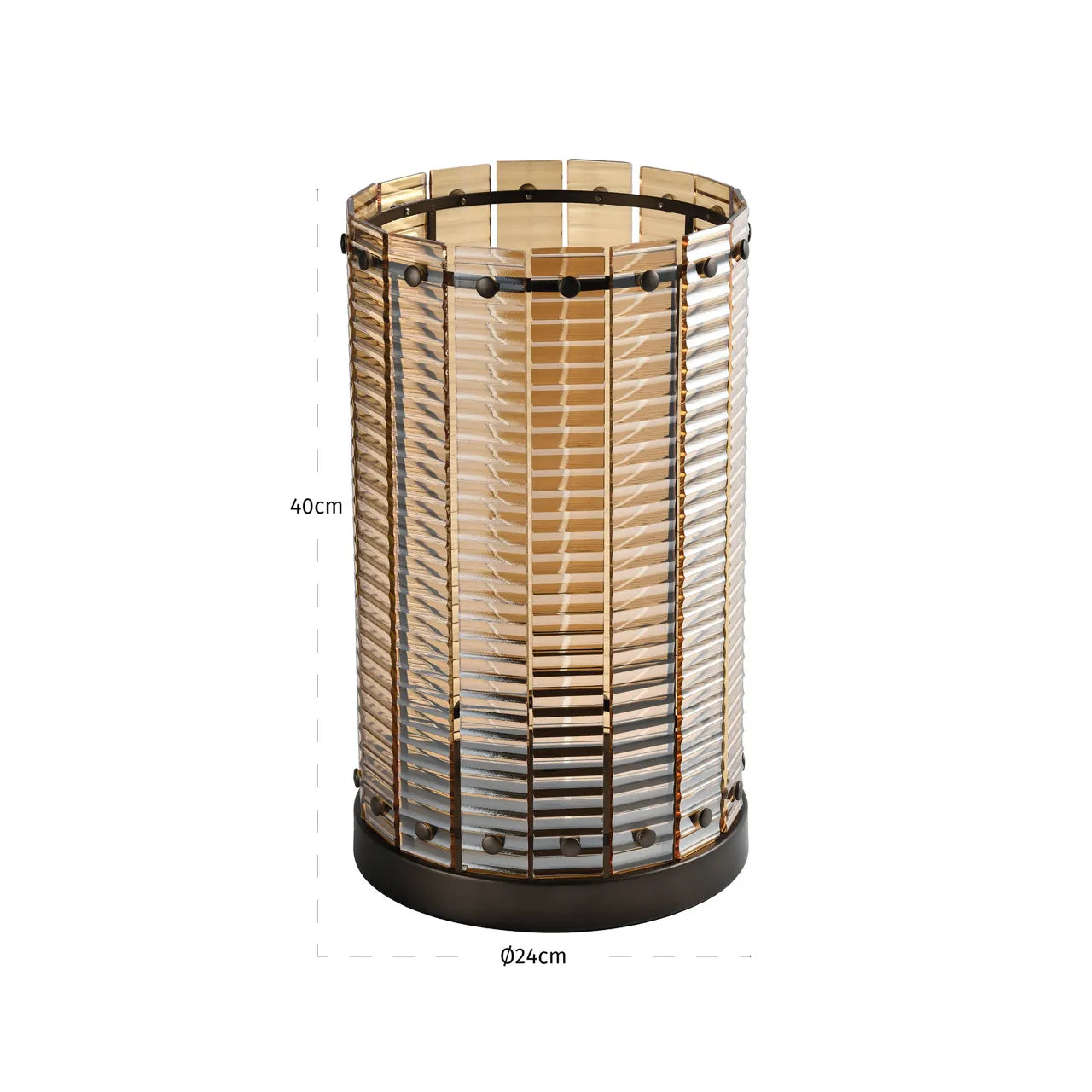 Richmond Interiors Crane Brown Glass Hurricane Candle Holder Large