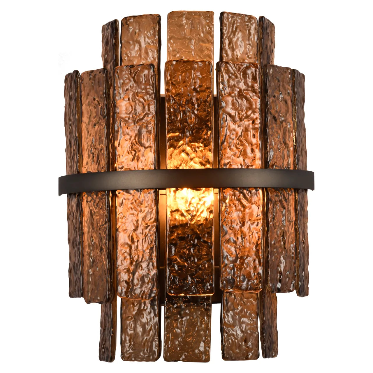 Richmond Interiors Lumy Brown Glass Wall Light