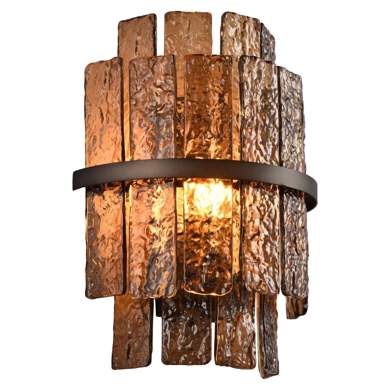Richmond Interiors Lumy Brown Glass Wall Light