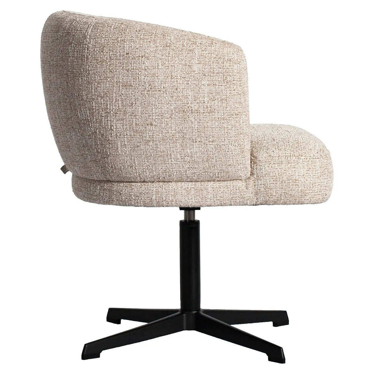 Richmond Interiors Dinan Cream Tweed Swivel Dining Chair