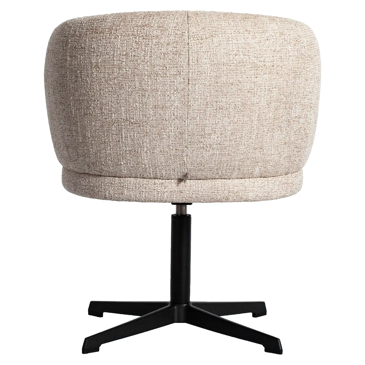 Richmond Interiors Dinan Cream Tweed Swivel Dining Chair