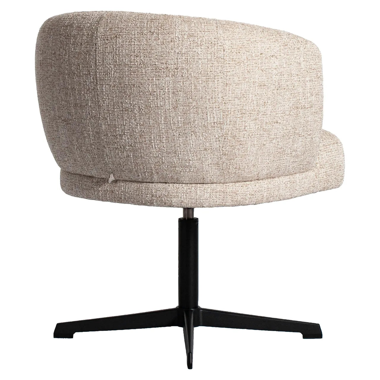 Richmond Interiors Dinan Cream Tweed Swivel Dining Chair