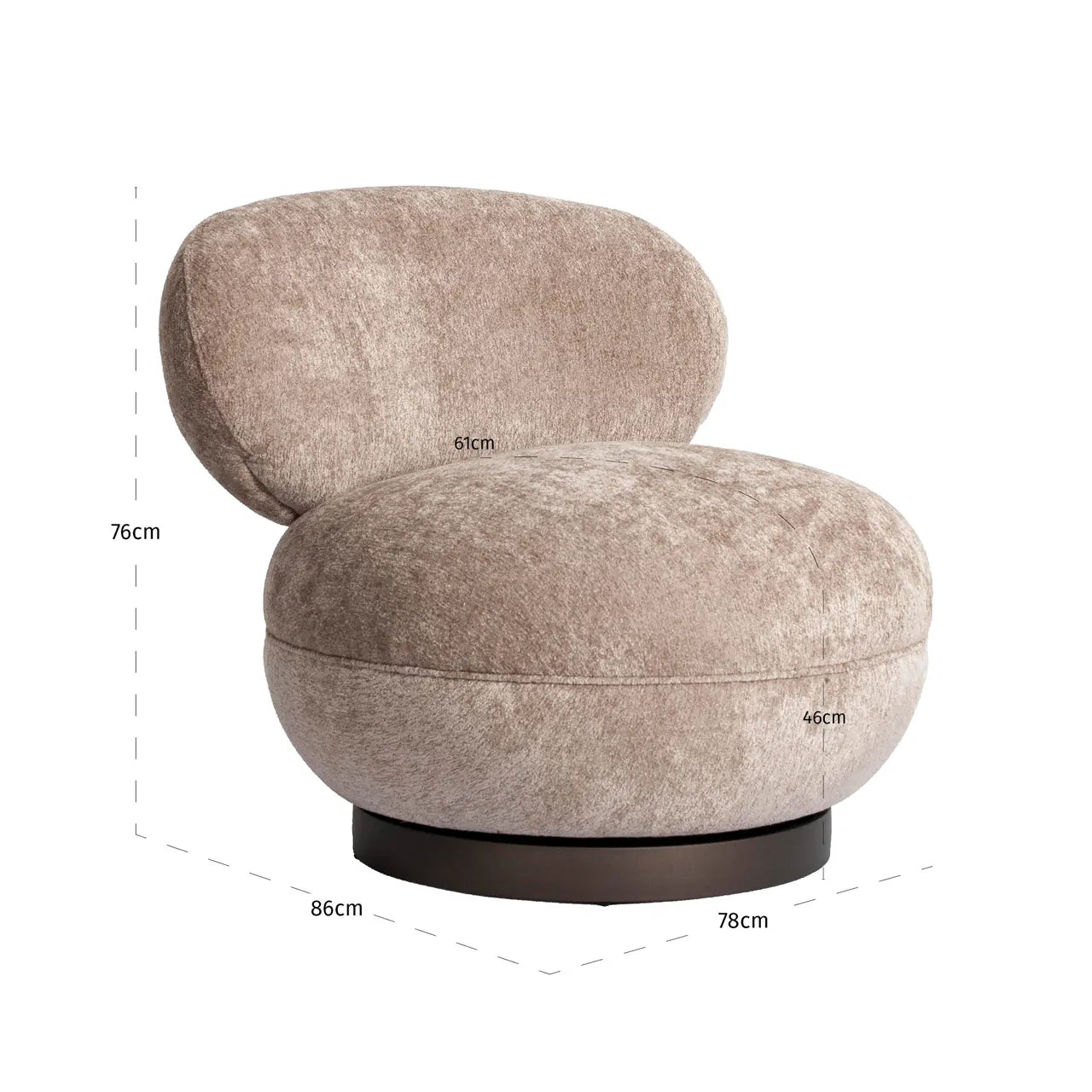 Richmond Interiors Jace Be Easy Sand Swivel Occasional Chair