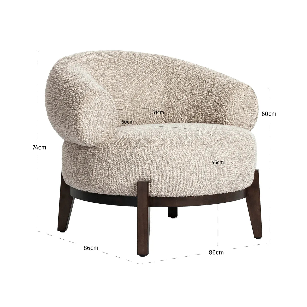 Richmond Interiors Montana Natural Boucle Armchair
