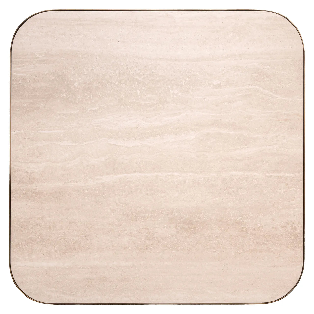 Richmond Interiors Claridge Travertine & Gold Square Coffee Table 70cm