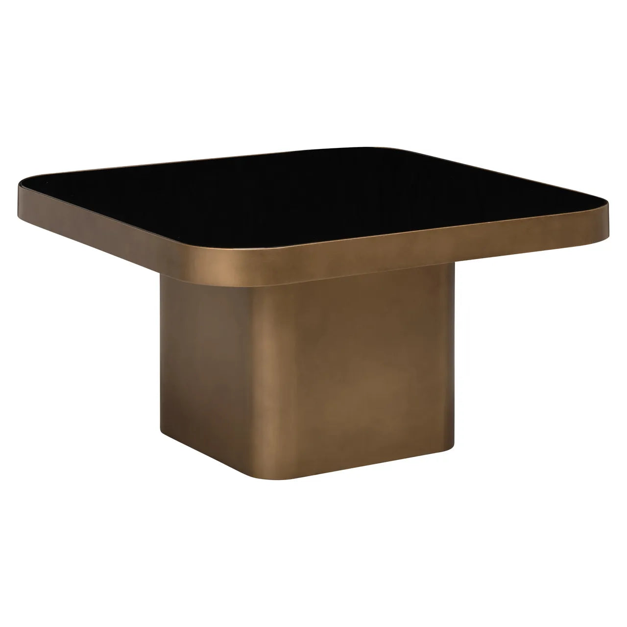 Richmond Interiors Claridge Travertine & Gold Square Coffee Table 70cm