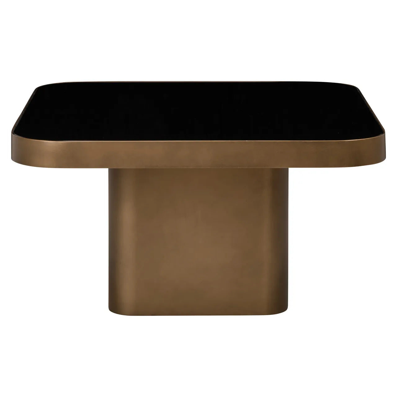 Richmond Interiors Claridge Travertine & Gold Square Coffee Table 70cm