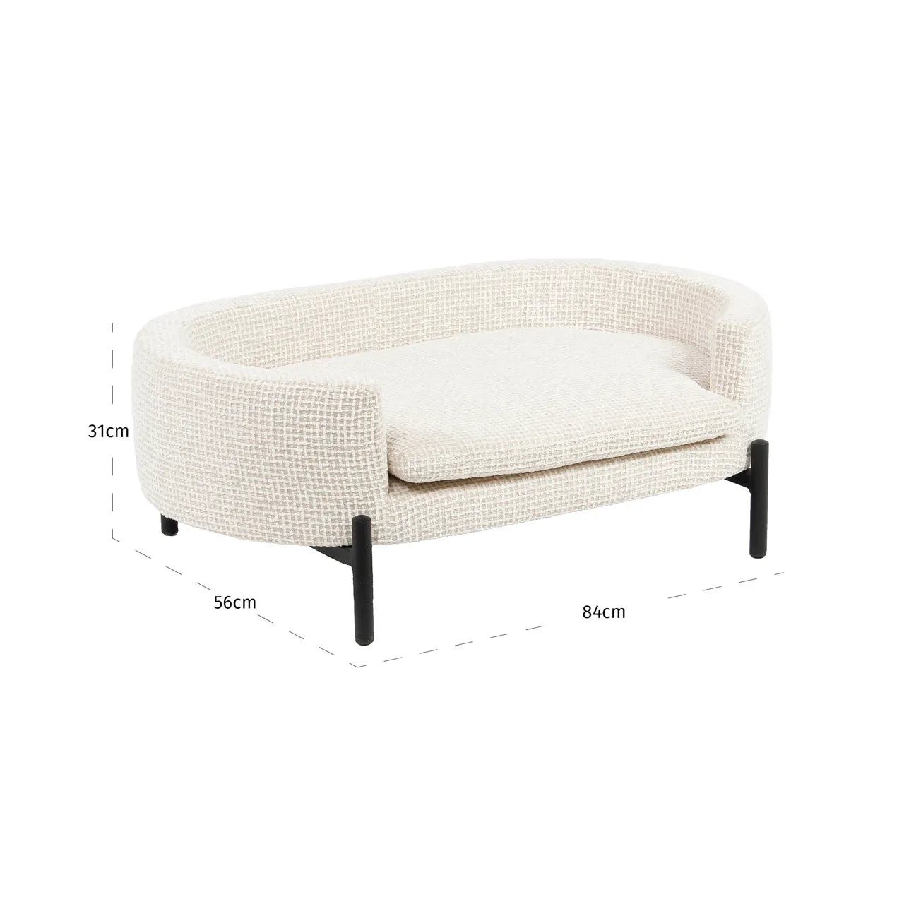 Richmond Interiors Dolly Beige Blockweave Pet Bed
