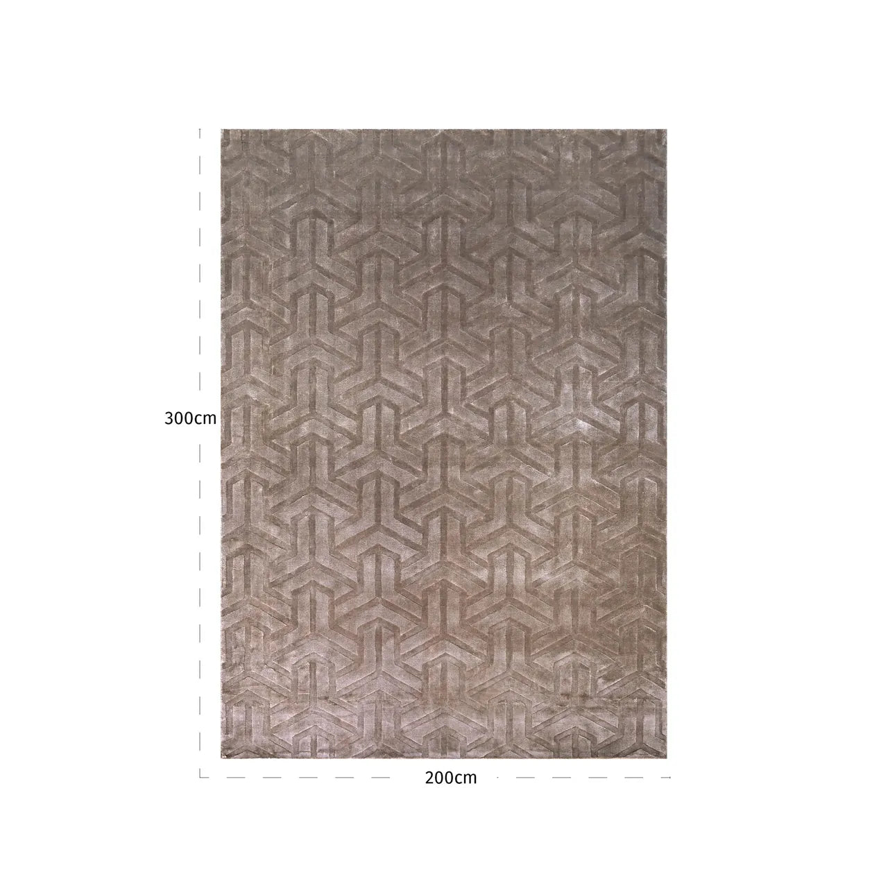 Richmond Interiors Arles Taupe Viscose & Cotton Rug 200x300cm