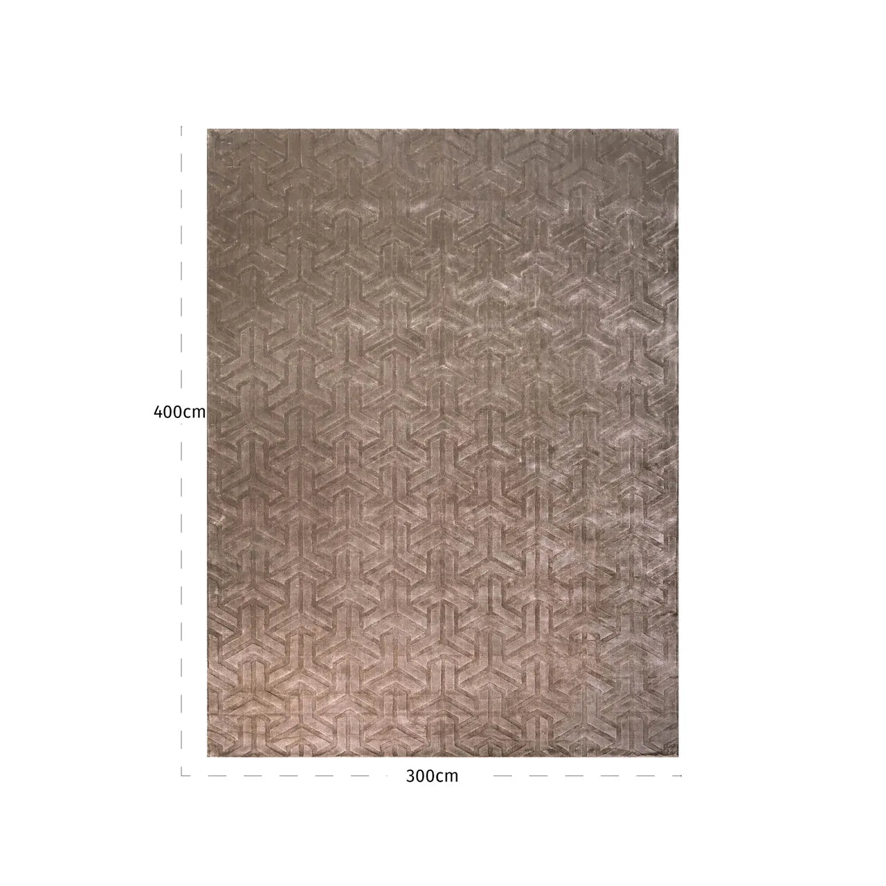 Richmond Interiors Arles Taupe Viscose & Cotton Rug 300x400cm