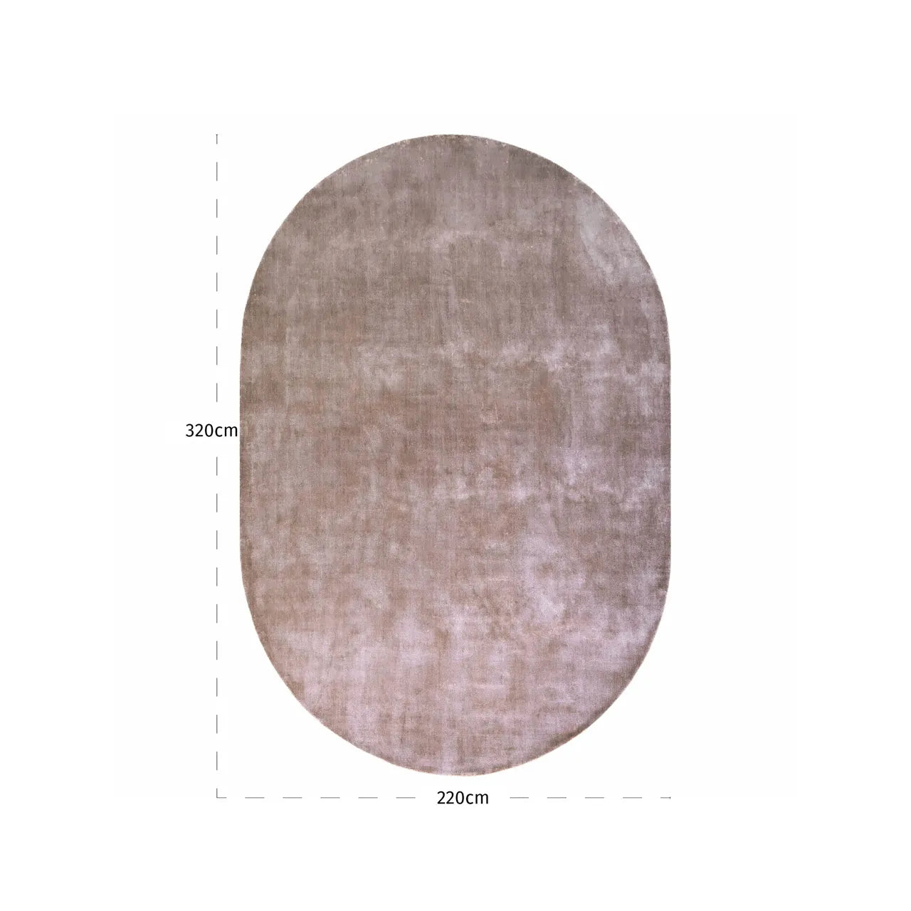 Richmond Interiors Nilla Taupe Viscose & Cotton Rug 220x320cm
