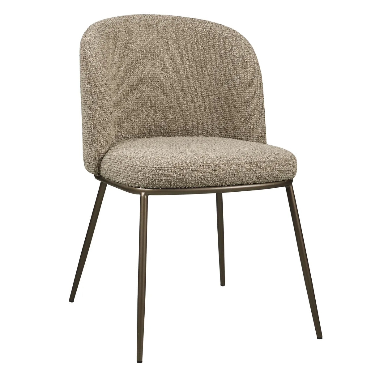 Richmond Interiors Set of 2 Elvi Mocca Boucle Dining Chairs