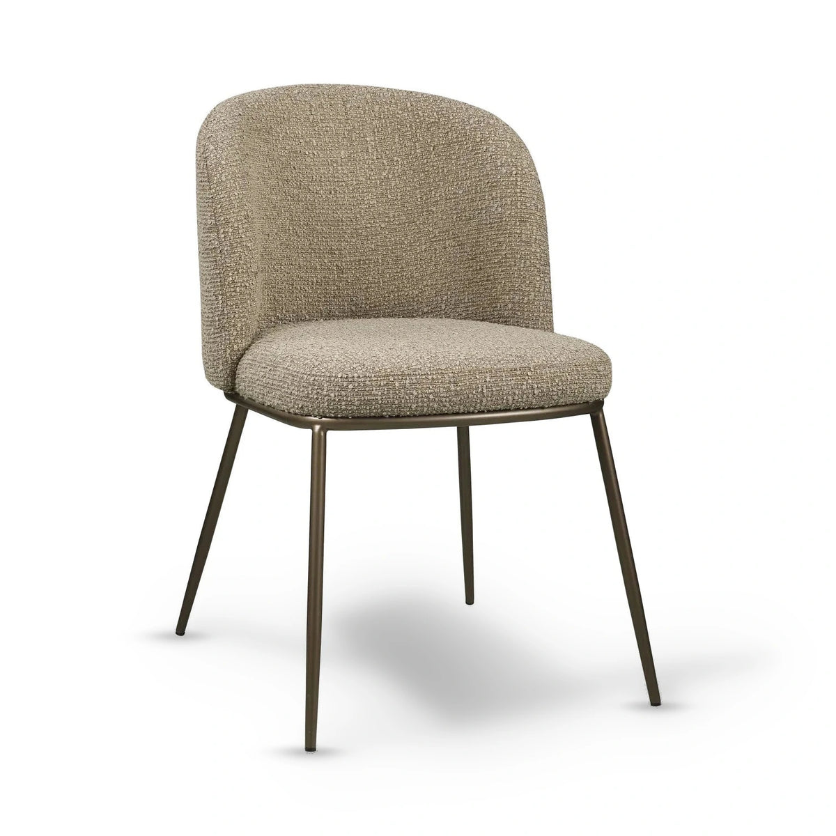 Richmond Interiors Set of 2 Elvi Mocca Boucle Dining Chairs