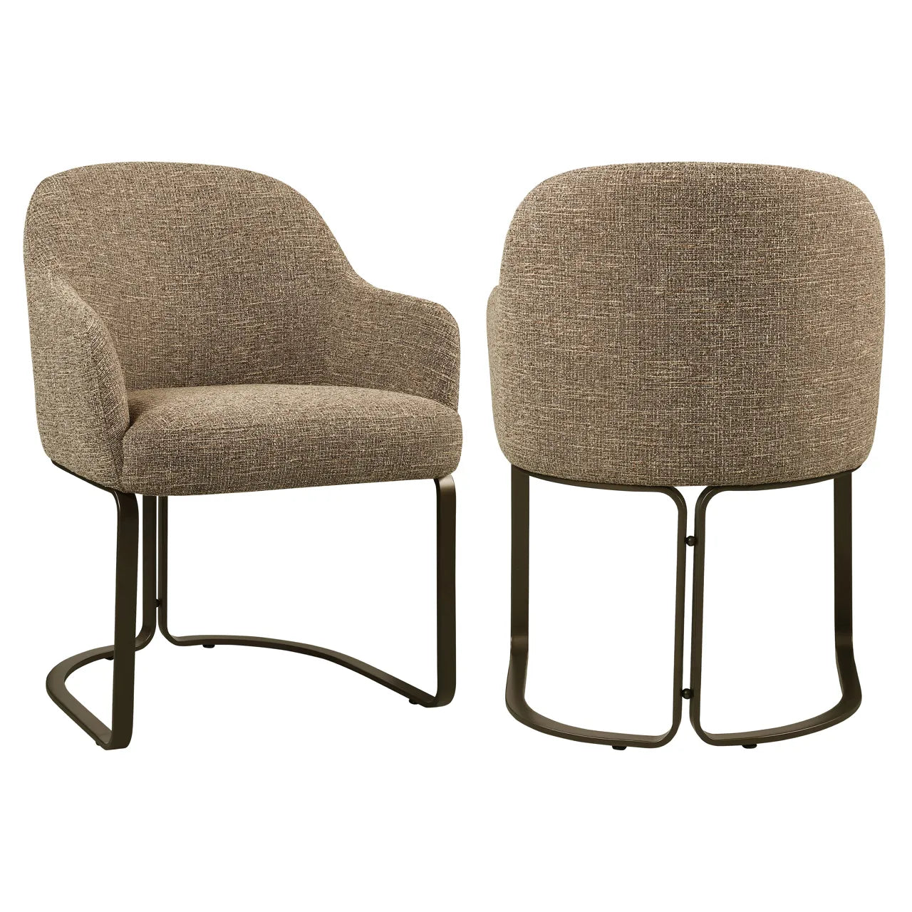 Richmond Interiors Hadley Brown Tweed Dining Chair