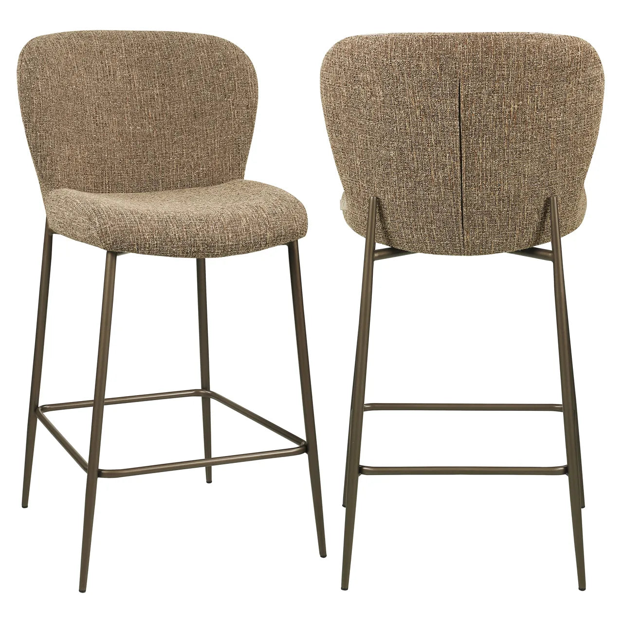 Richmond Interiors Odarby Brown Tweed Counter Stool