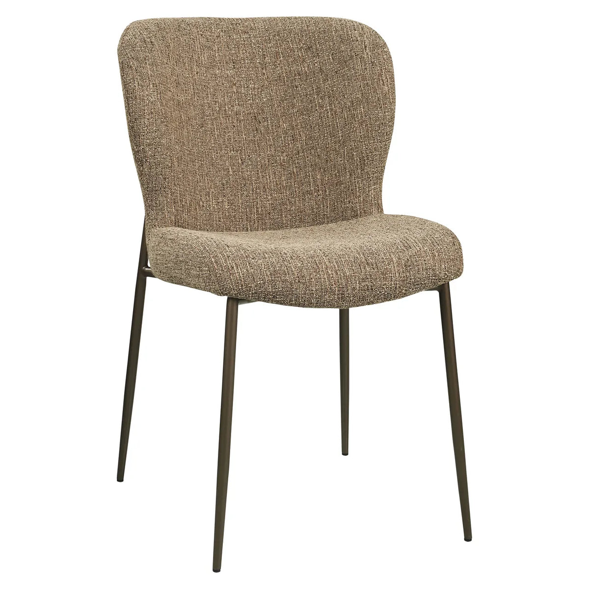 Richmond Interiors Set of 2 Odarby Brown Tweed Dining Chairs