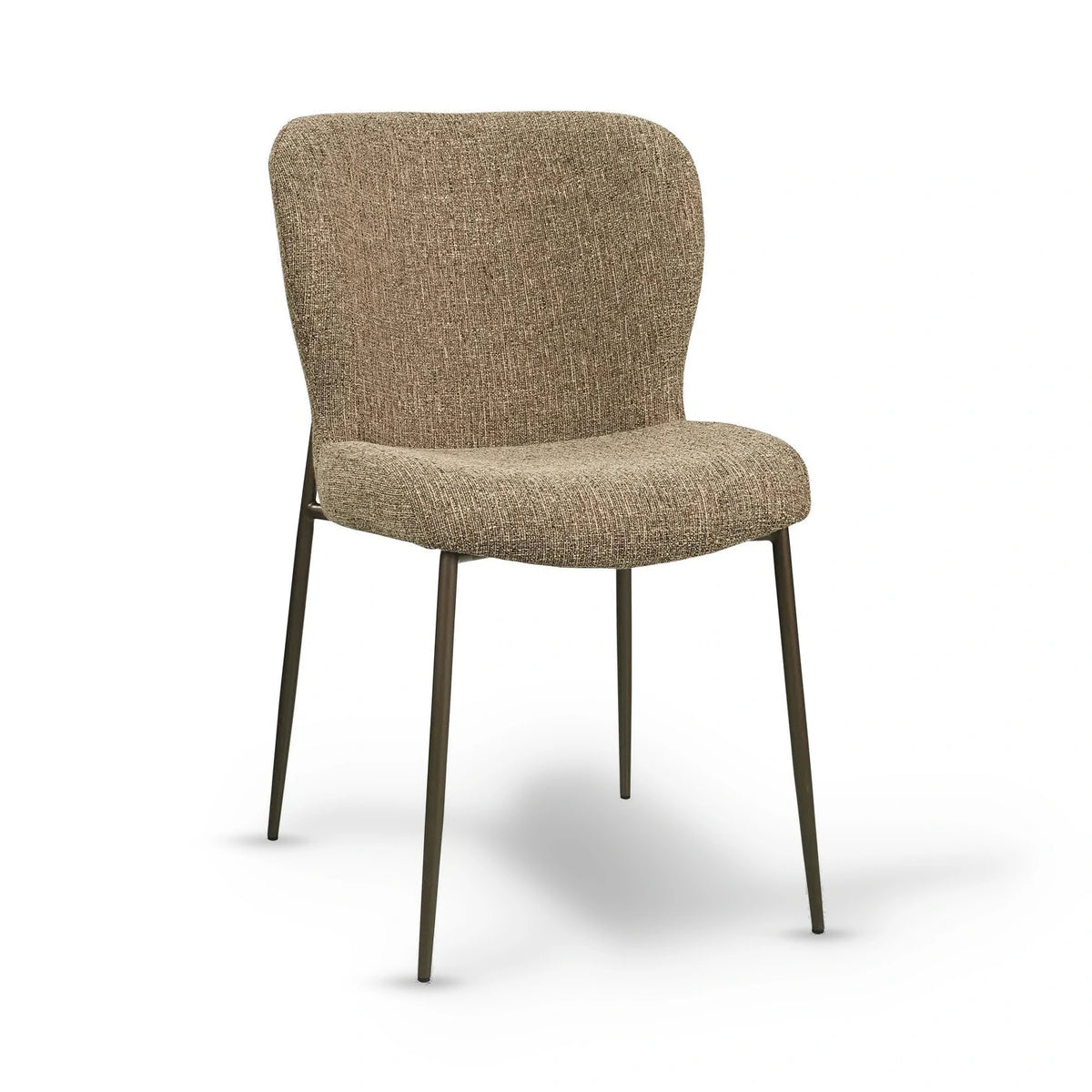 Richmond Interiors Set of 2 Odarby Brown Tweed Dining Chairs