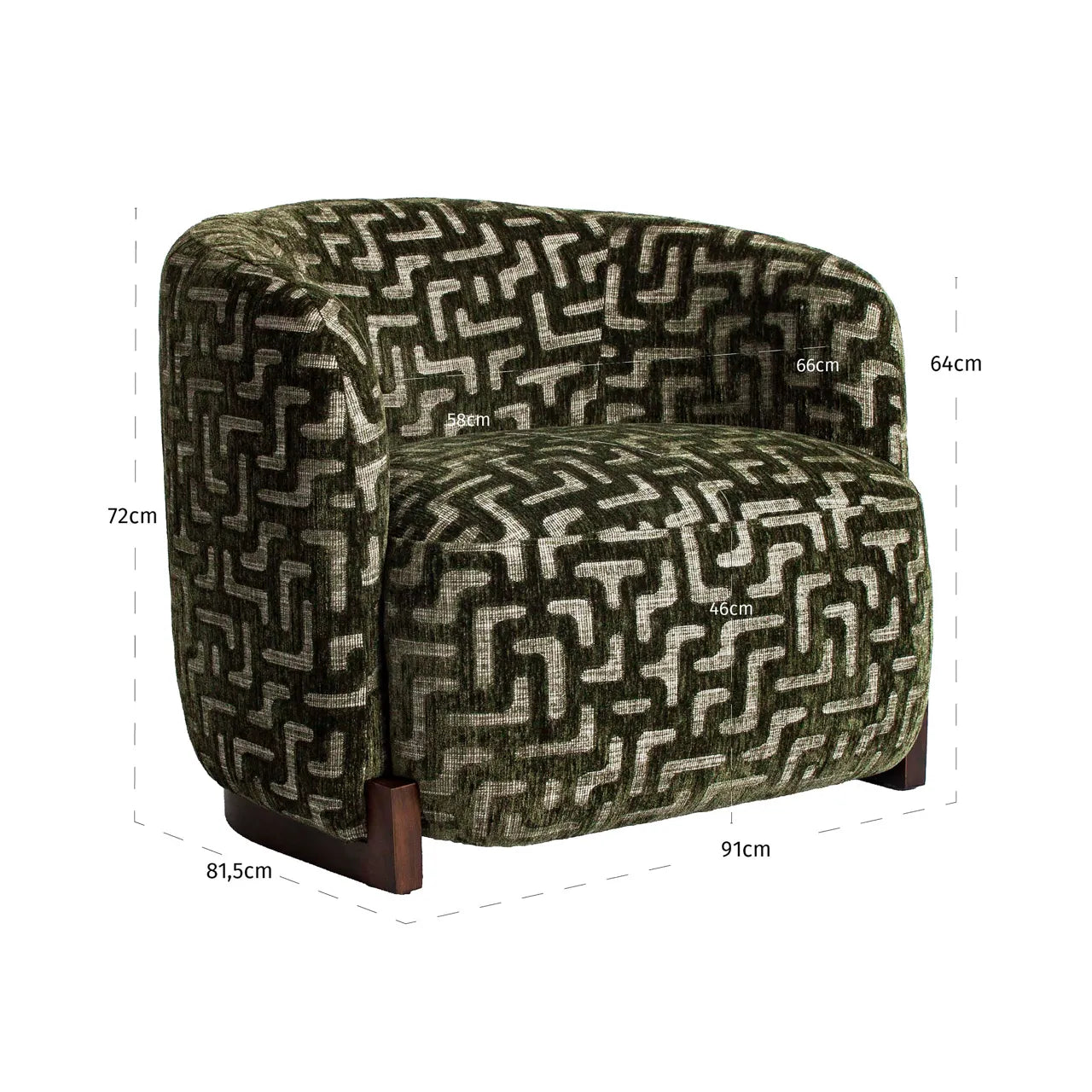 Richmond Interiors Hannah Moss Labyrinth Chenille Armchair