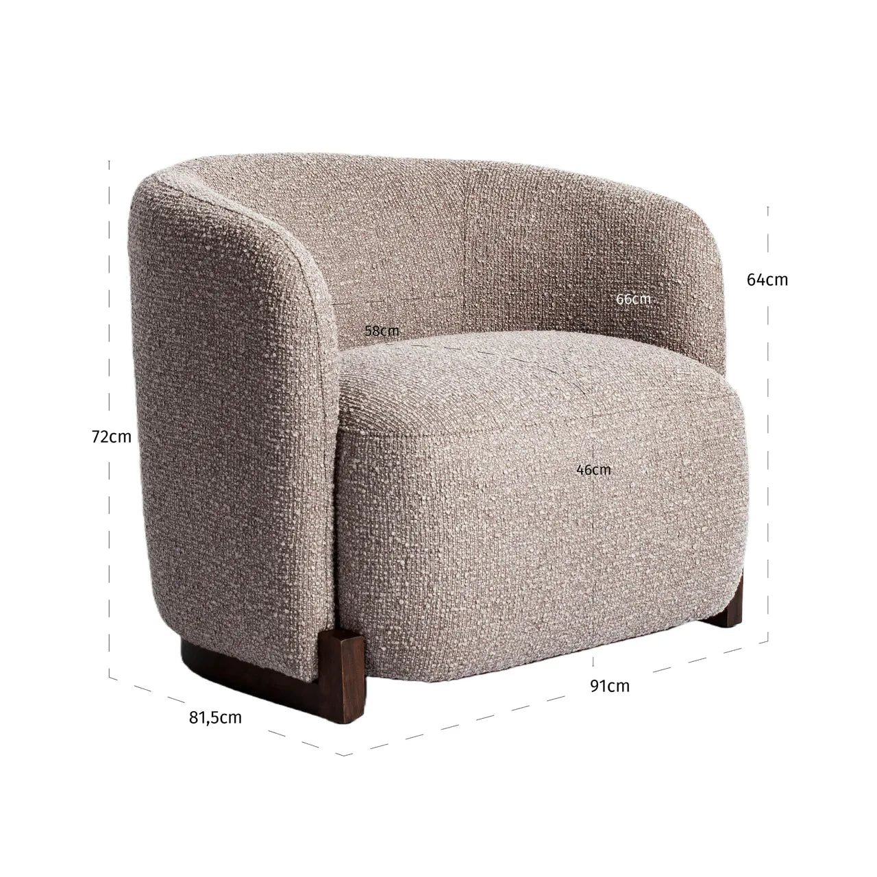 Richmond Interiors Hannah Mocca Boucle Armchair
