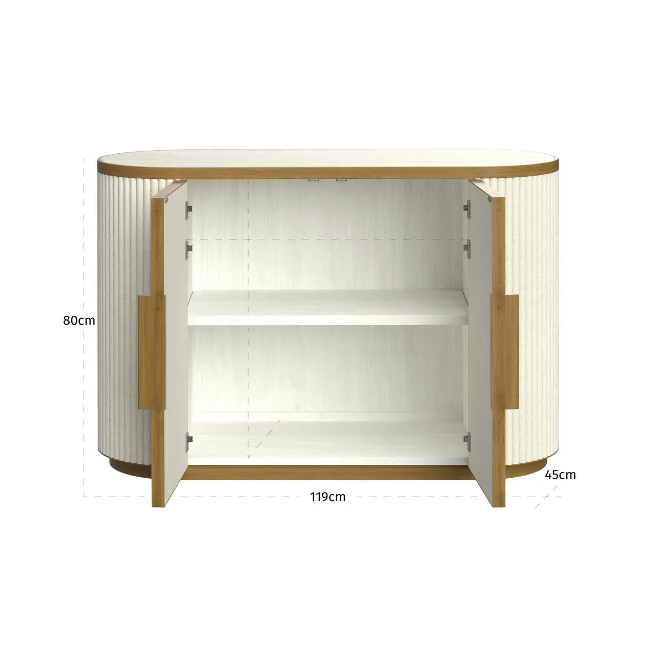 Richmond Interiors Tivoli White Ceramic Sideboard