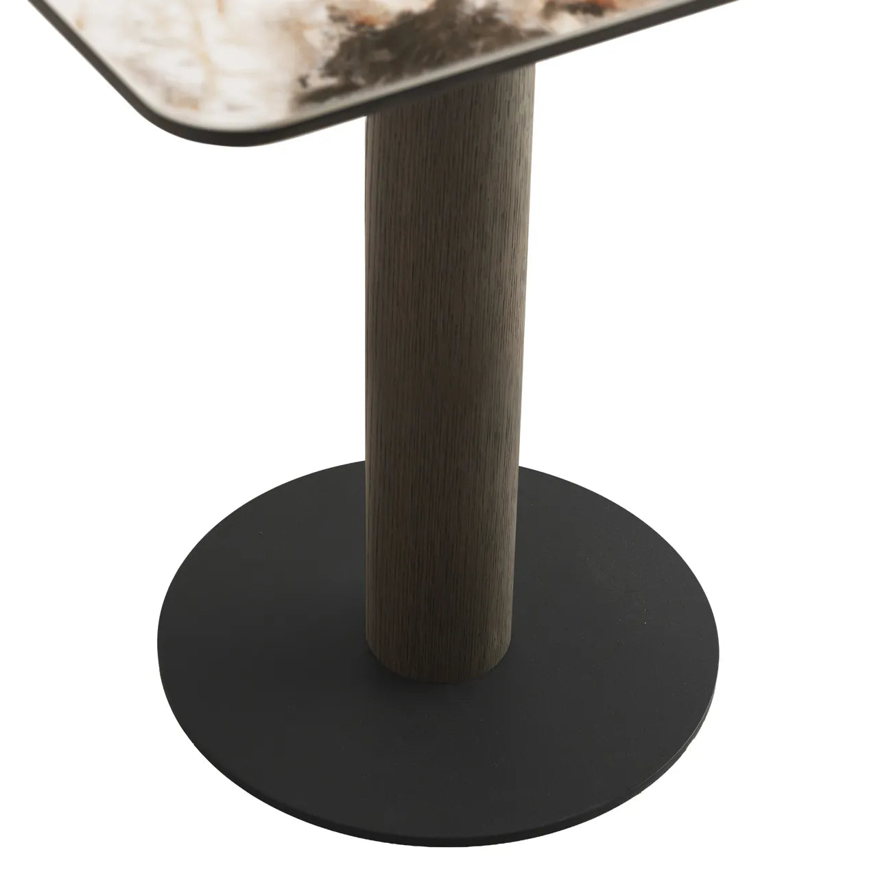 Richmond Interiors Langford Brown Oak Wood & Marble Bistro Table