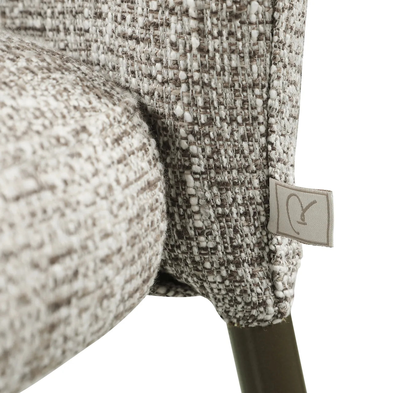 Richmond Interiors Set of 2 Stacker Earth Tweed Dining Chairs