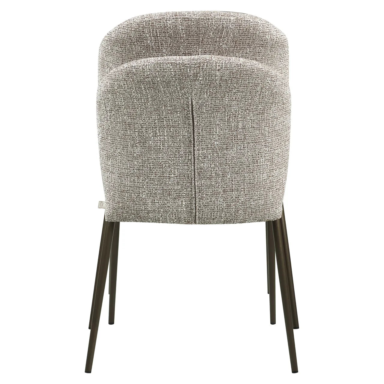 Richmond Interiors Set of 2 Stacker Earth Tweed Dining Chairs