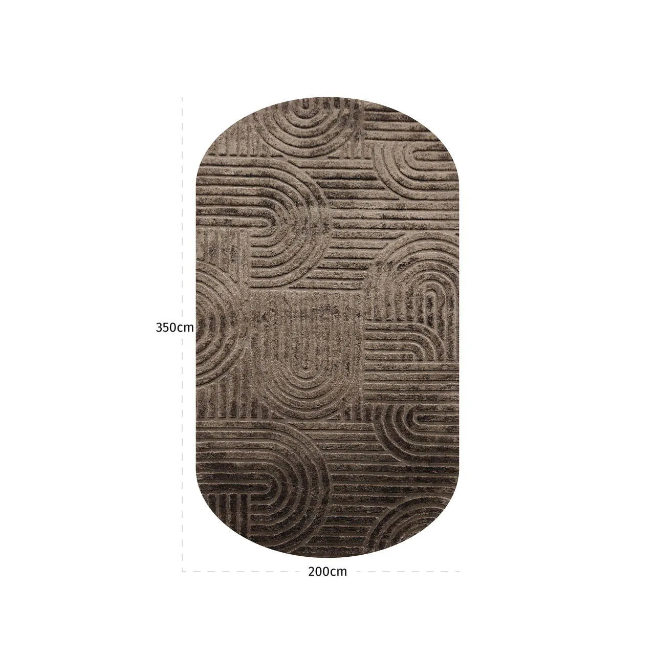 Richmond Interiors Liff Dark Brown Rug 200x350cm