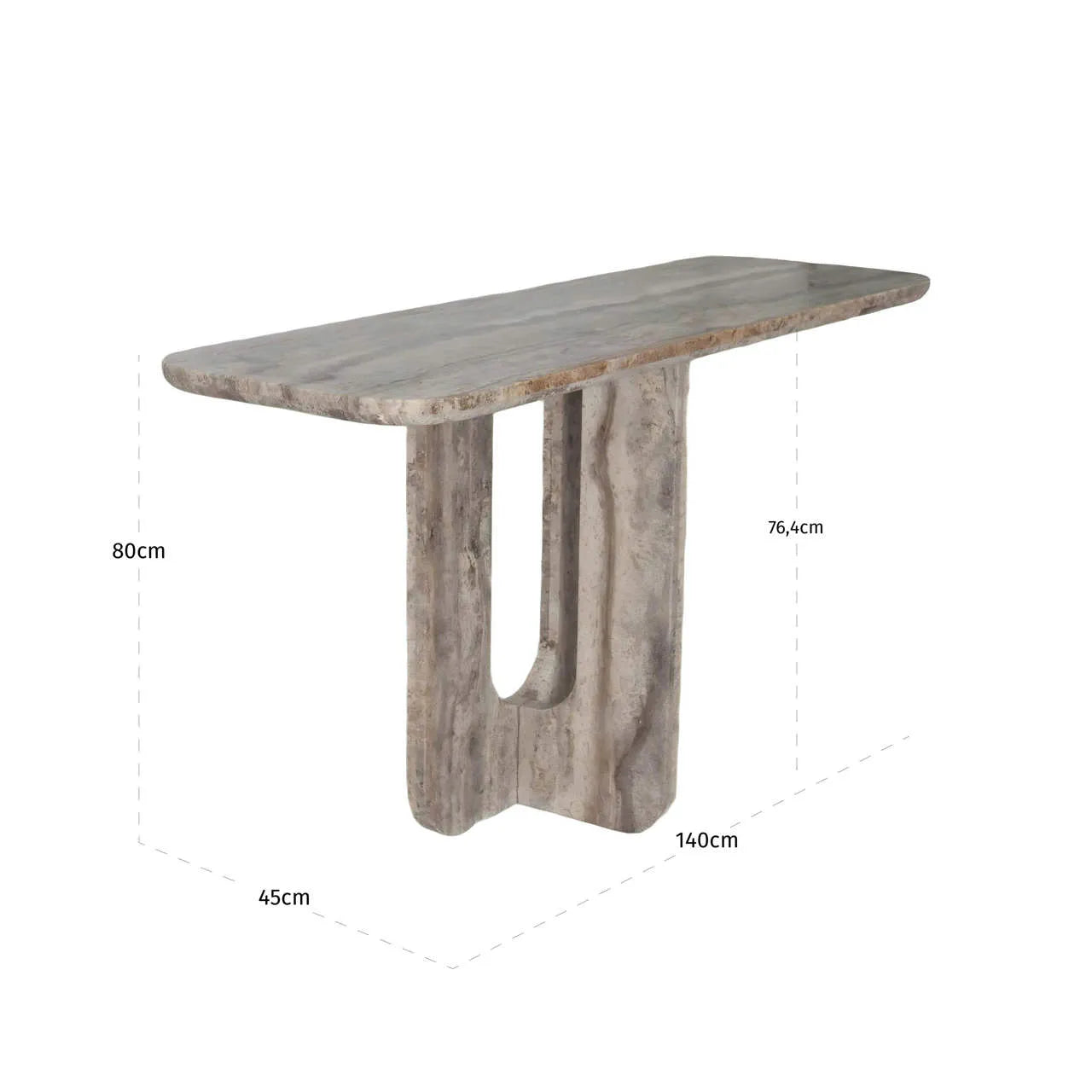 Richmond Interiors Westin Grey Marble Console Table