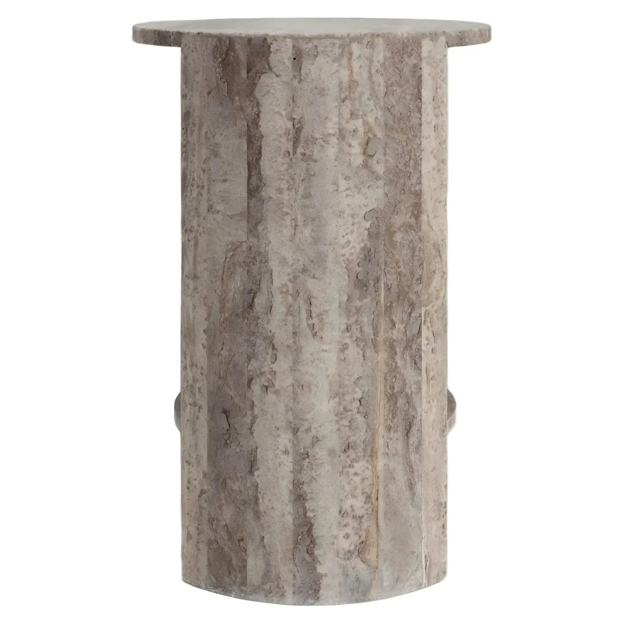 Richmond Interiors Westin Grey Travertine Side Table