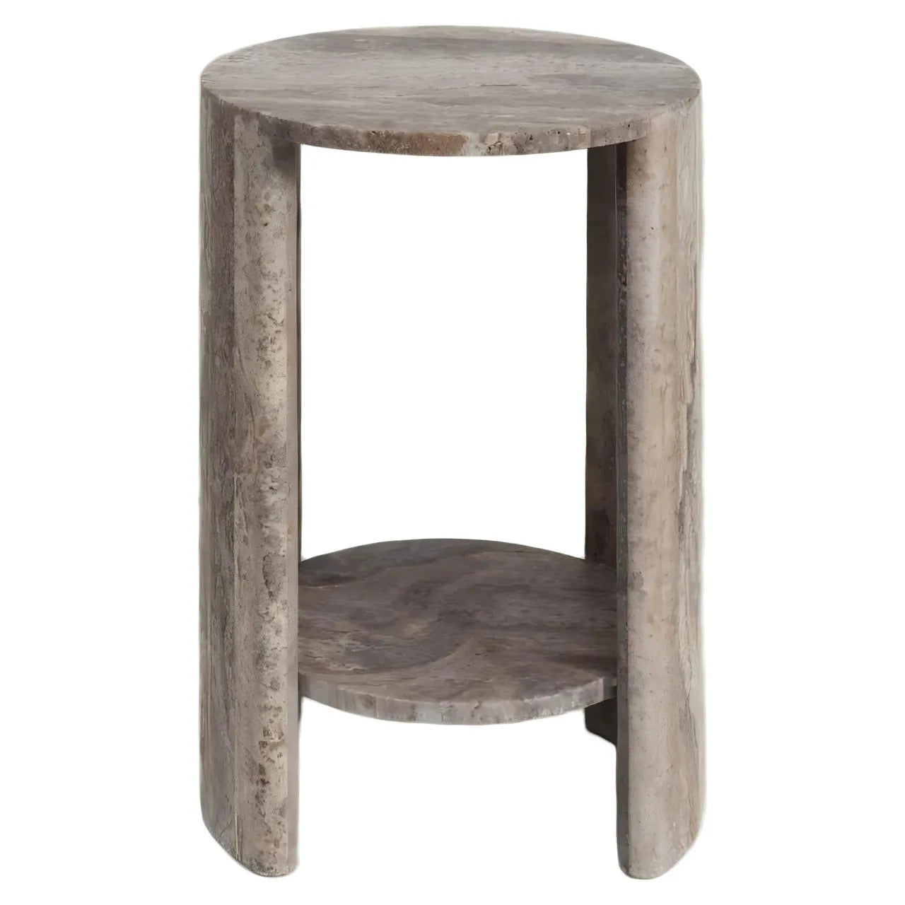 Richmond Interiors Westin Grey Travertine Side Table