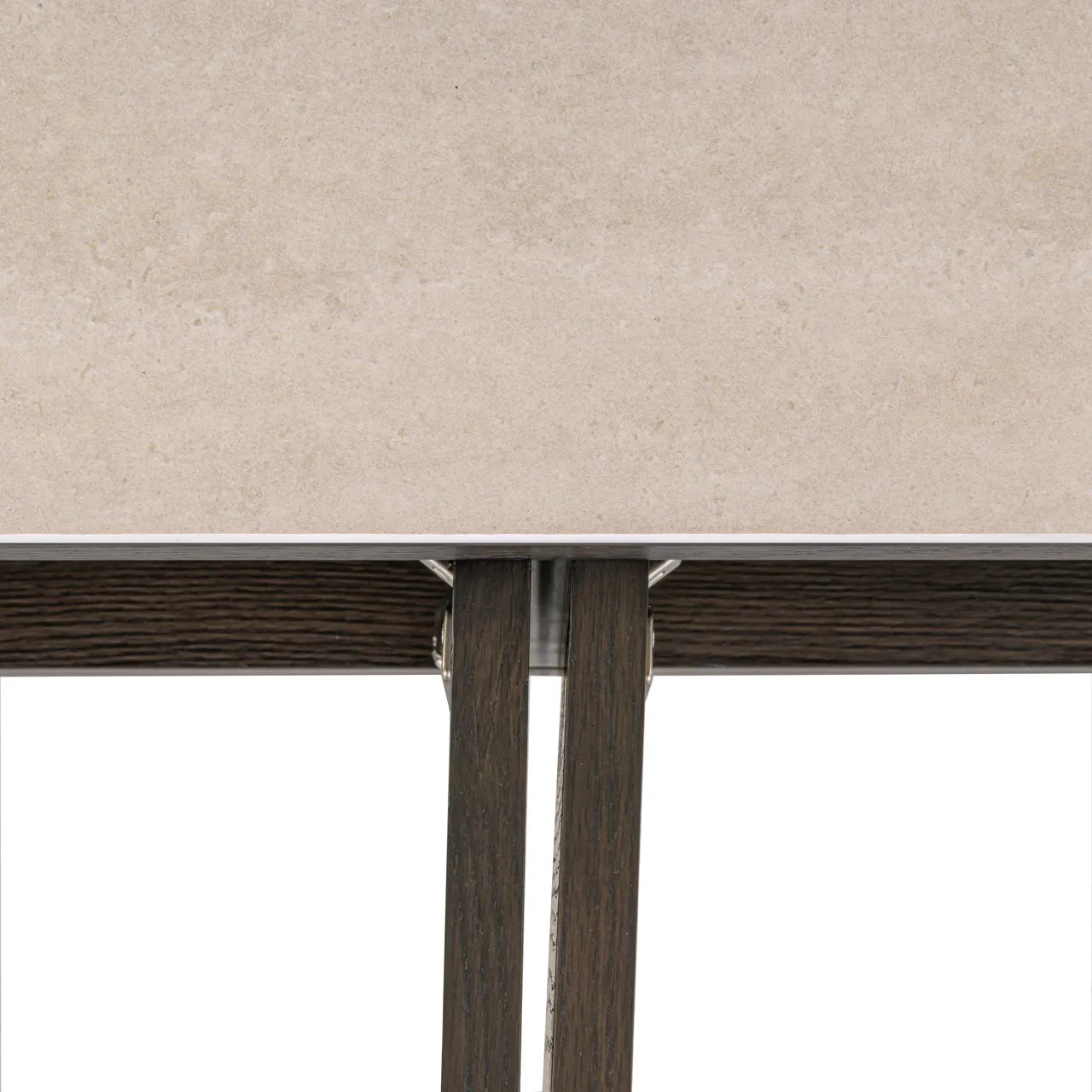 Richmond Interiors Nando Brown Travertine Ceramic & Oak Wood TV Unit