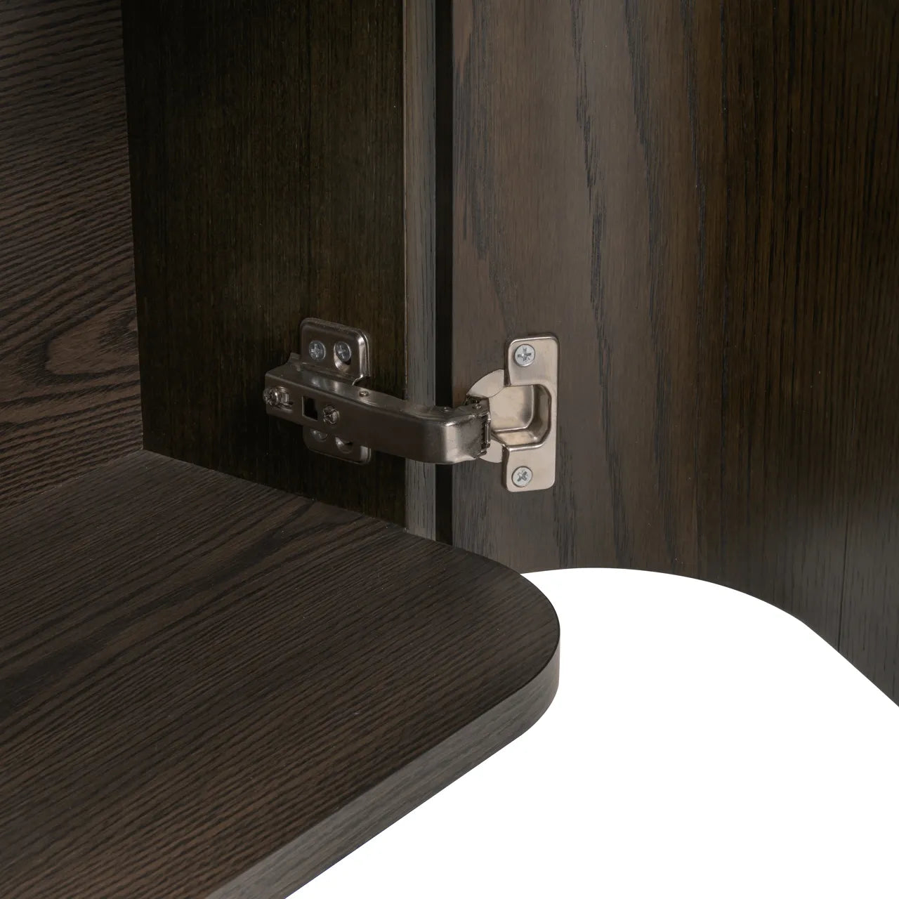 Richmond Interiors Nando Brown Travertine Ceramic & Oak Wood TV Unit