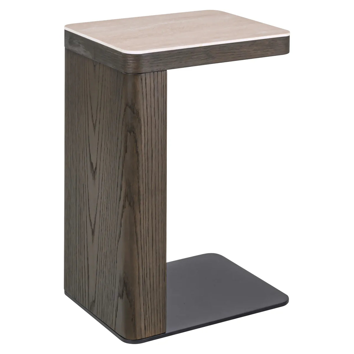 Richmond Interiors Nando Brown Travertine Side Table