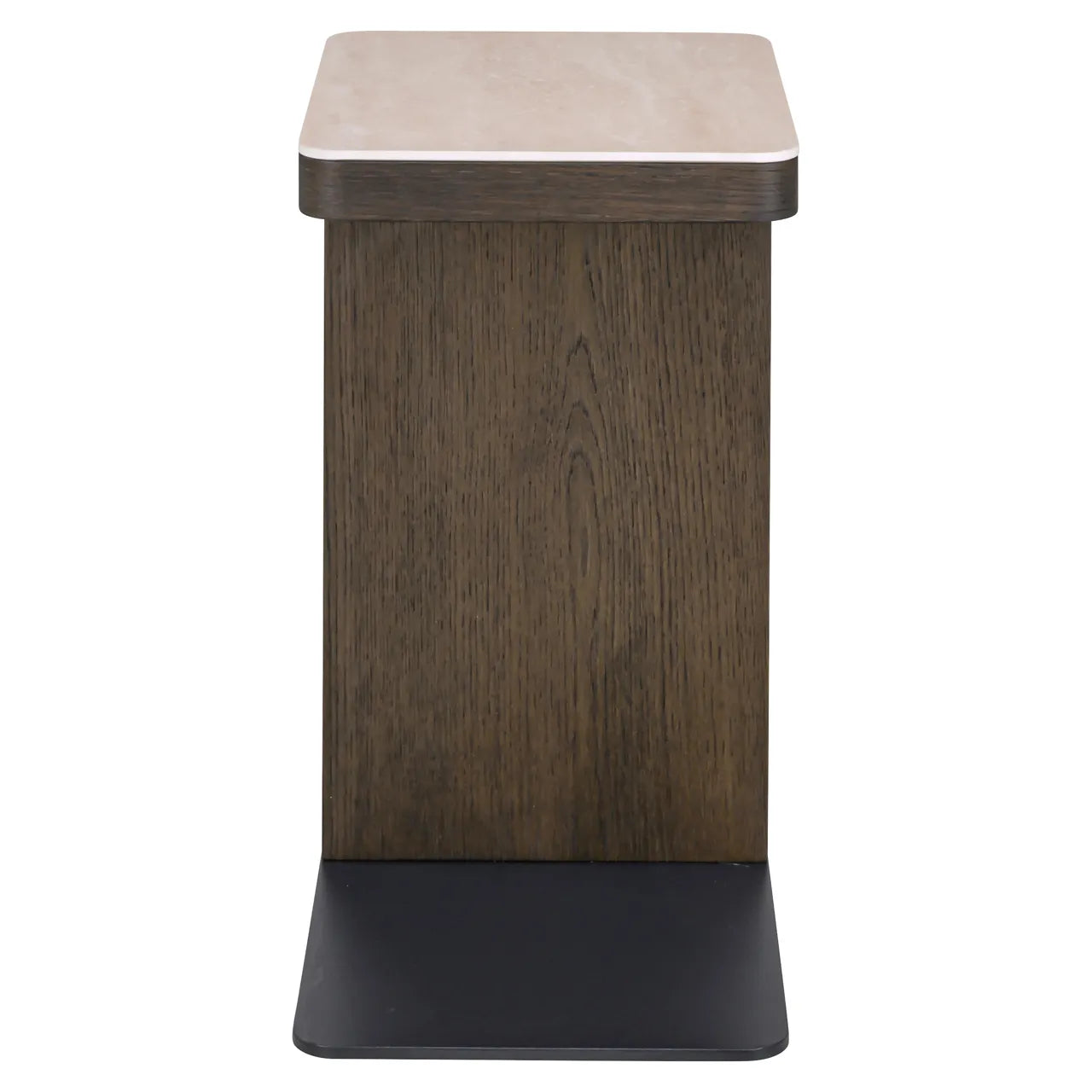 Richmond Interiors Nando Brown Travertine Side Table