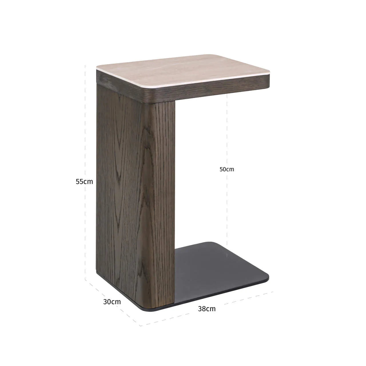 Richmond Interiors Nando Brown Travertine Side Table