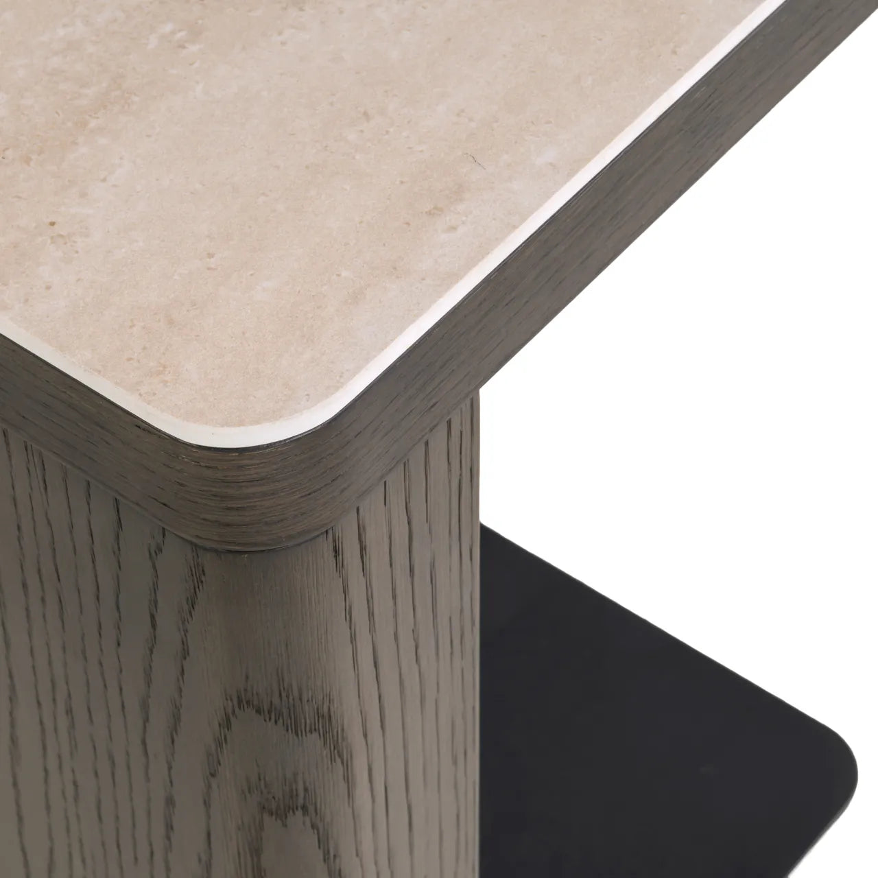 Richmond Interiors Nando Brown Travertine Side Table