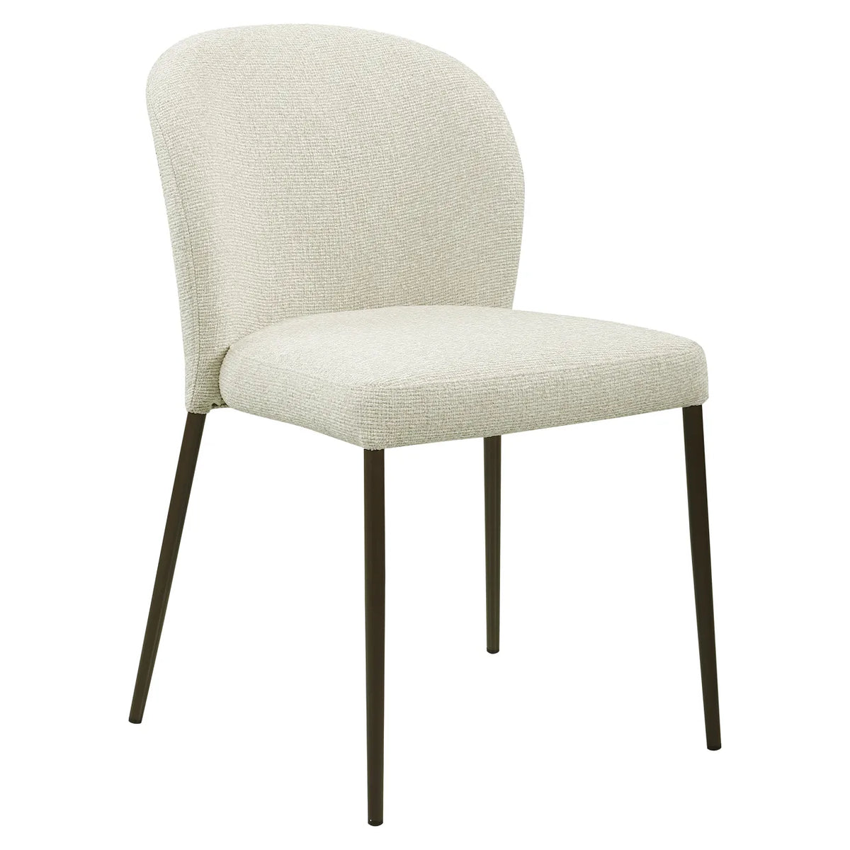 Richmond Interiors Set of 2 Stacker Taupe Boucle Dining Chairs