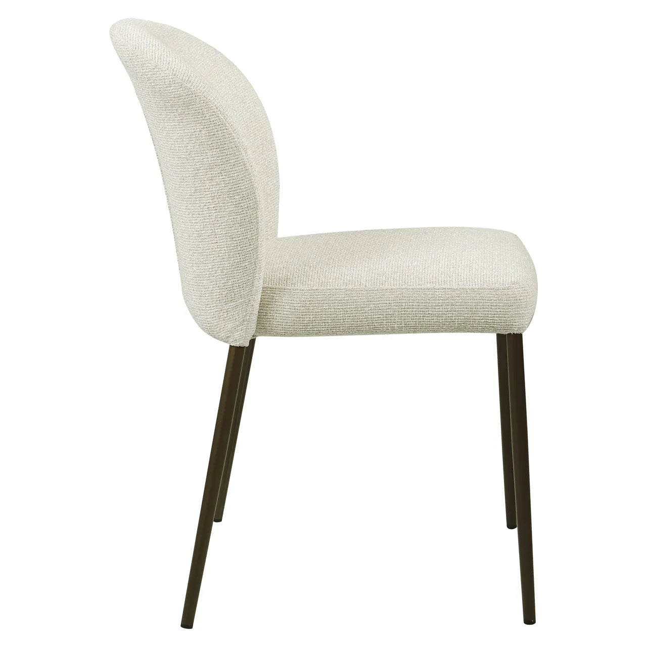 Richmond Interiors Set of 2 Stacker Taupe Boucle Dining Chairs