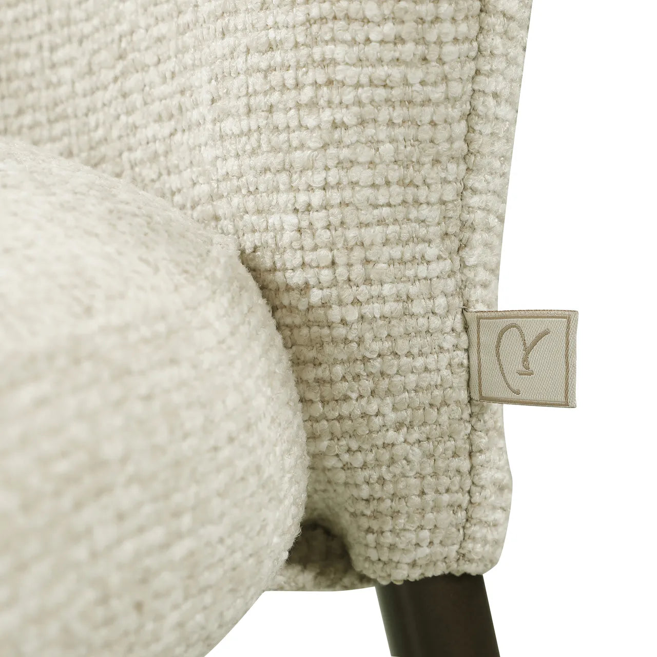Richmond Interiors Set of 2 Stacker Taupe Boucle Dining Chairs