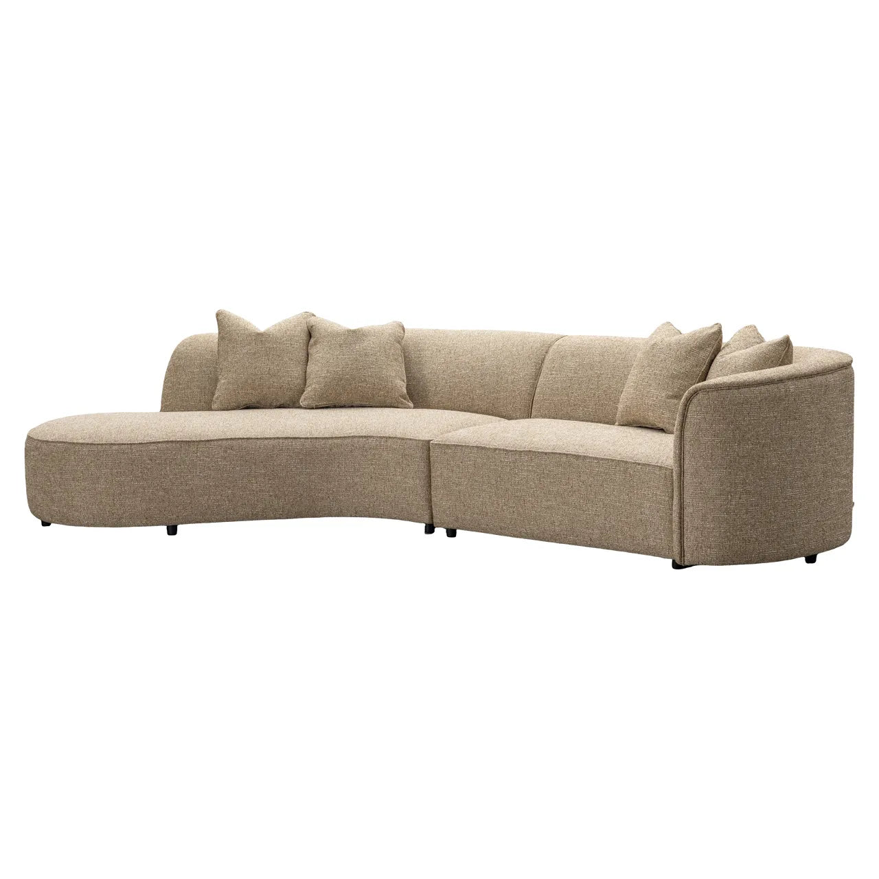 Richmond Interiors Romero Sand Tweed Left-Hand Chaise Sofa