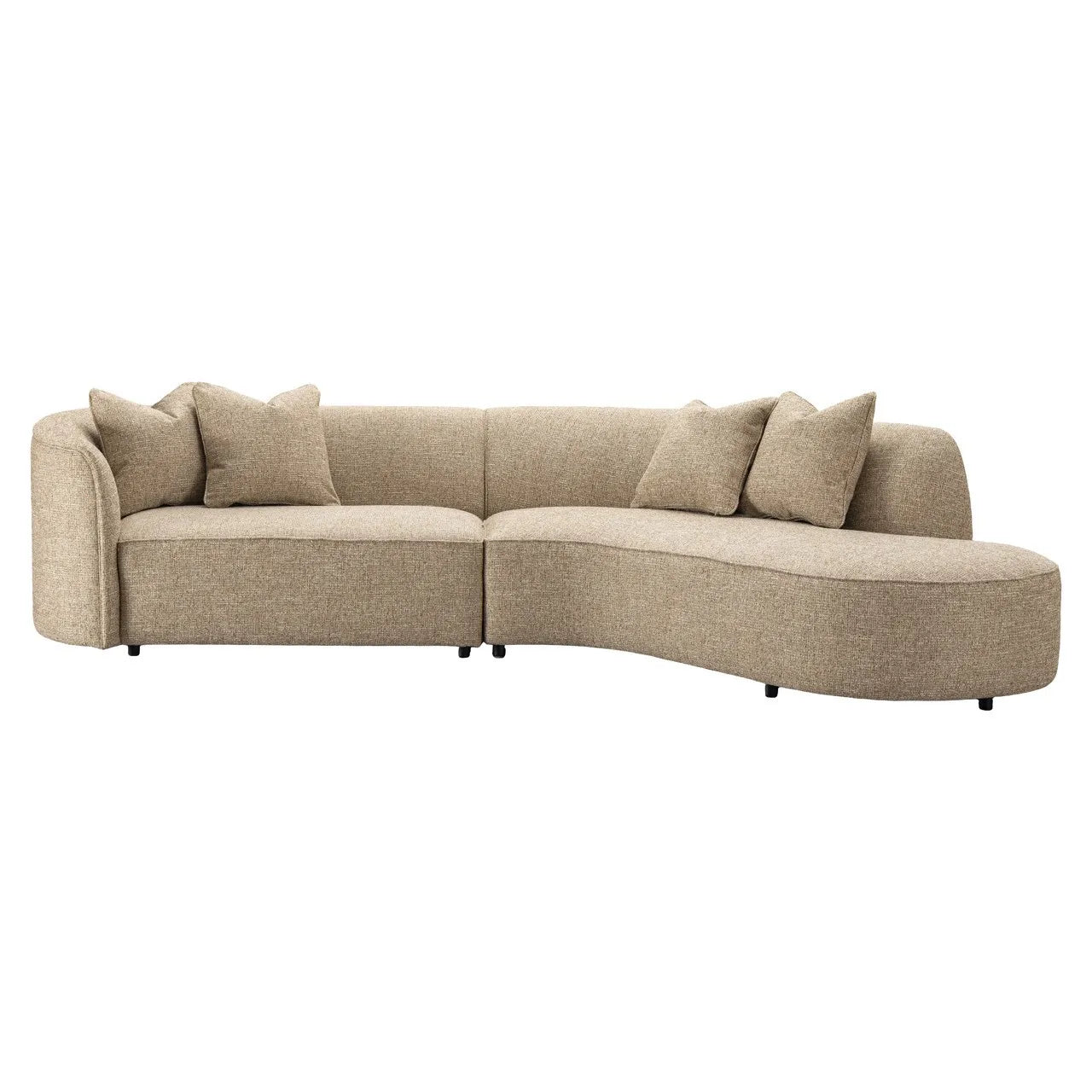 Richmond Interiors Romero Sand Tweed Right-Hand Chaise Sofa