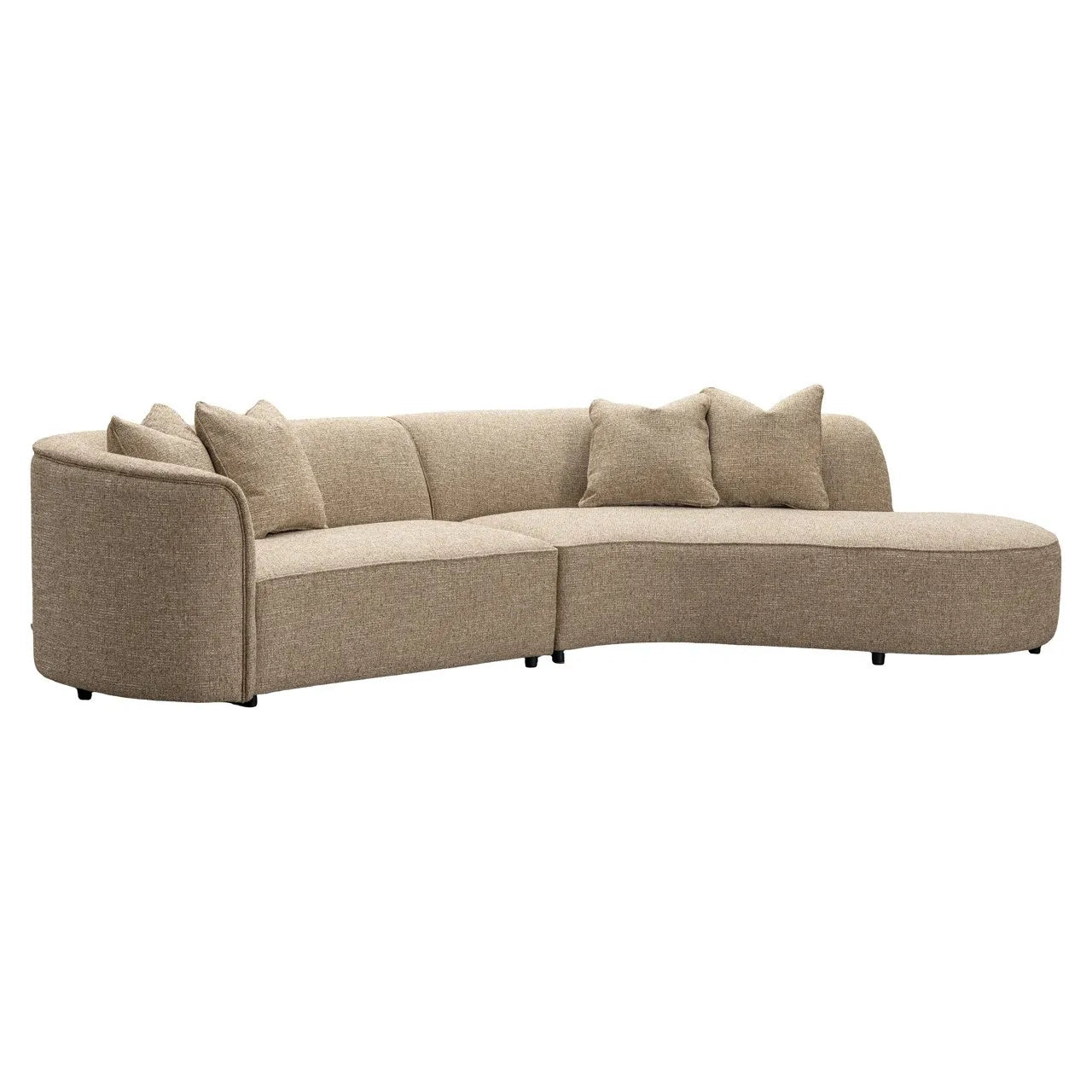 Richmond Interiors Romero Sand Tweed Right-Hand Chaise Sofa