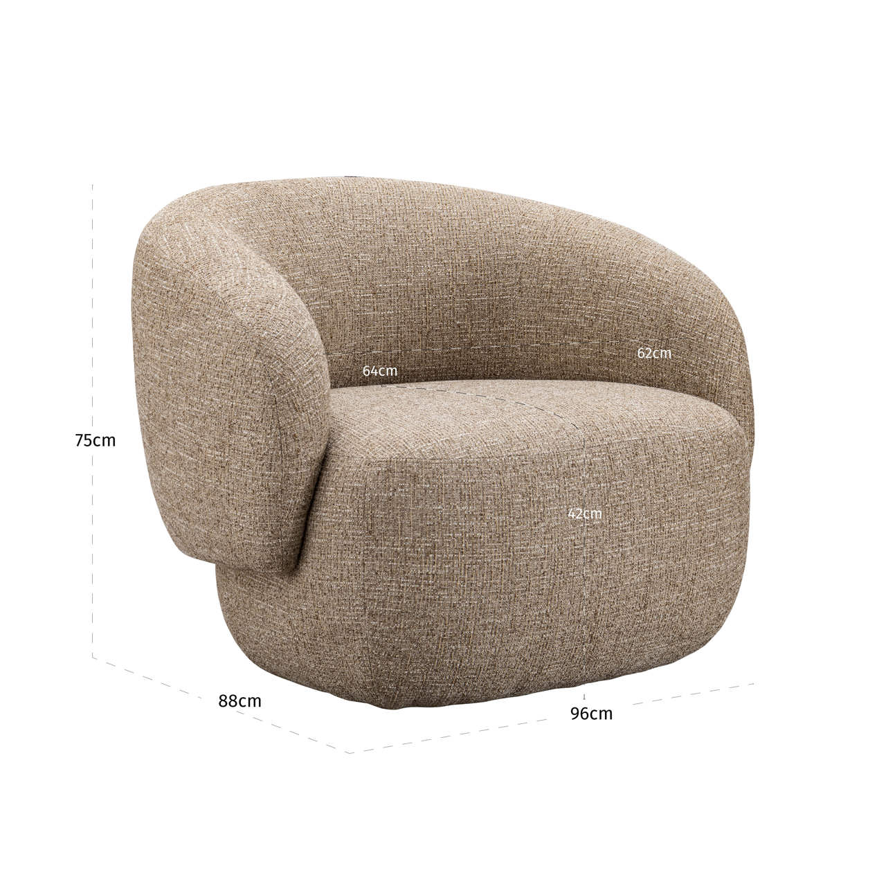 Richmond Interiors Milano Sand Tweed Armchair